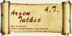 Arsen Tulkić vizit kartica